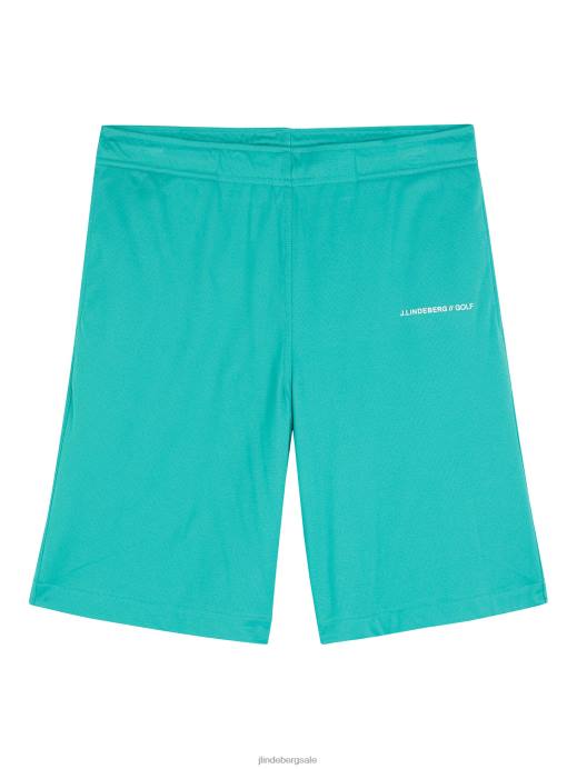 Men J.Lindeberg Bright Aqua Logo Shorts Clothing 8R62571