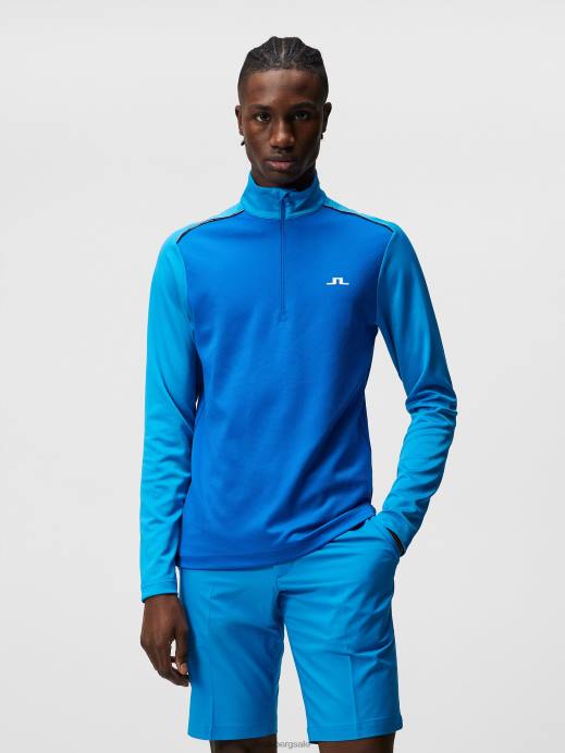 Men J.Lindeberg Brilliant Blue Terry Mid Layer Clothing 8R62633