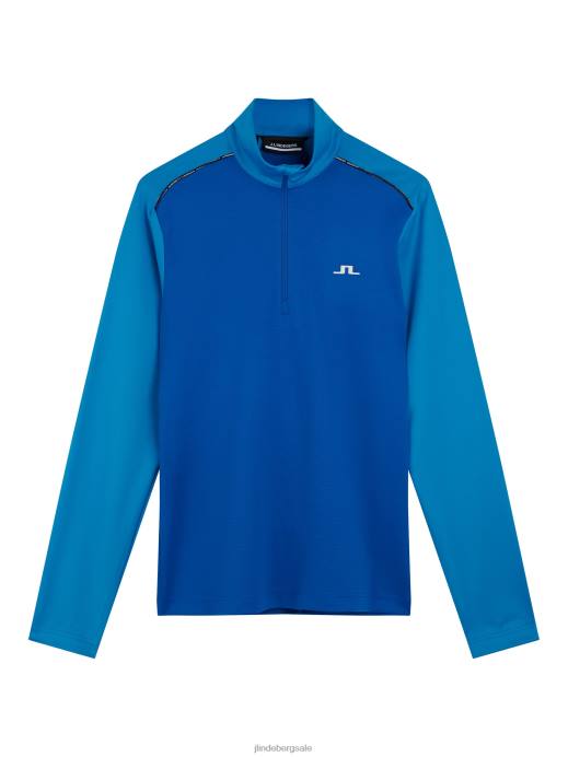 Men J.Lindeberg Brilliant Blue Terry Mid Layer Clothing 8R62633