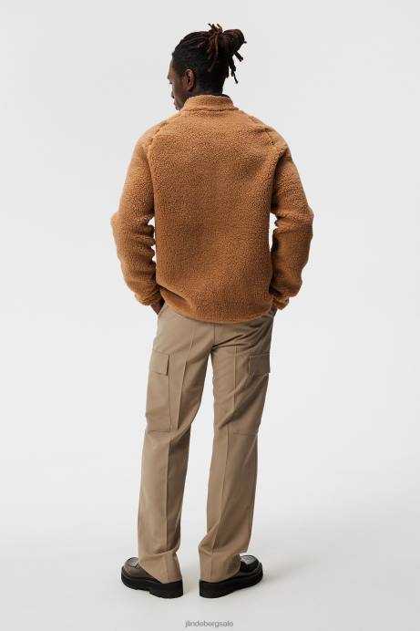 Men J.Lindeberg Chipmunk Zeke Pile Mid Layer Clothing 8R62502