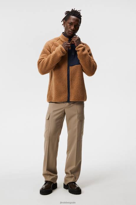 Men J.Lindeberg Chipmunk Zeke Pile Mid Layer Clothing 8R62502