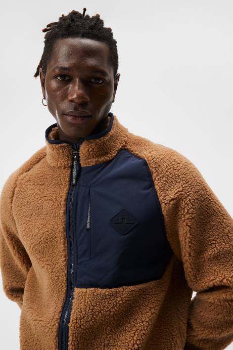 Men J.Lindeberg Chipmunk Zeke Pile Mid Layer Clothing 8R62502