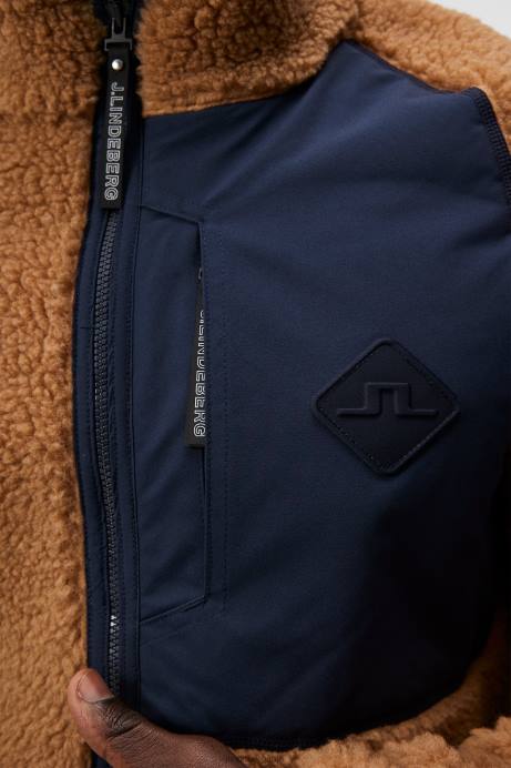 Men J.Lindeberg Chipmunk Zeke Pile Mid Layer Clothing 8R62502