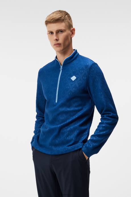 Men J.Lindeberg Estate Blue Drumstick Mid Layer Clothing 8R62511