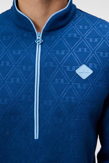 Men J.Lindeberg Estate Blue Drumstick Mid Layer Clothing 8R62511