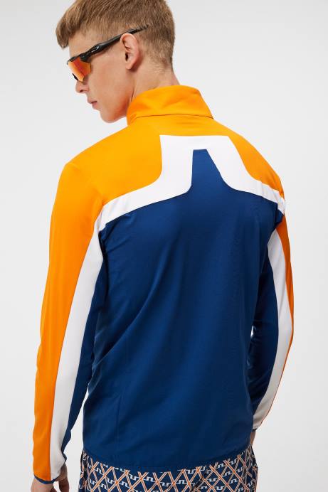 Men J.Lindeberg Estate Blue Jarvis Mid Layer Clothing 8R62517