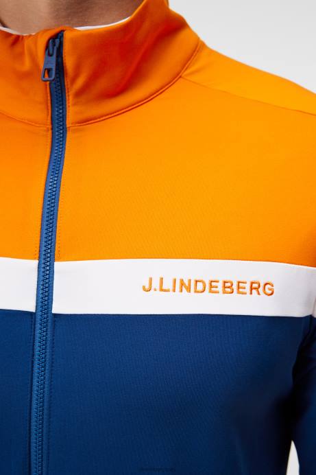 Men J.Lindeberg Estate Blue Jarvis Mid Layer Clothing 8R62517