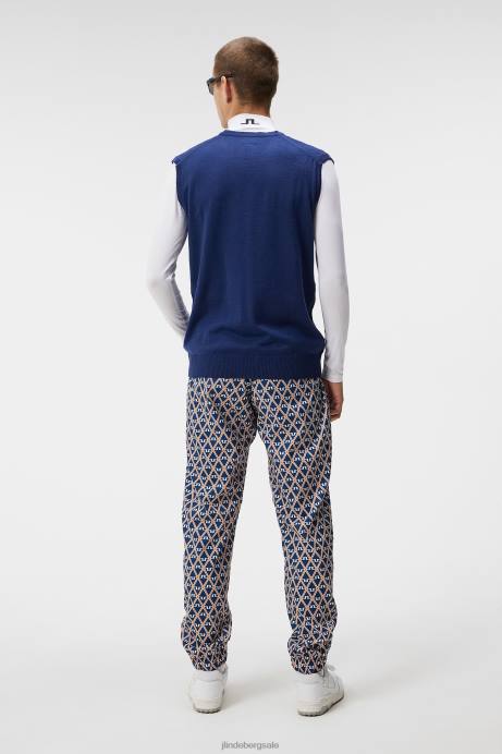 Men J.Lindeberg Estate Blue Liam Knitted Vest Clothing 8R62545