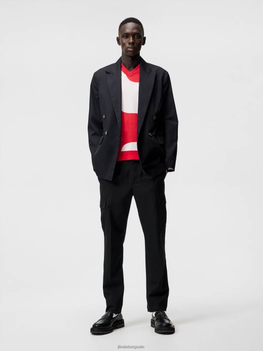 Men J.Lindeberg Fiery Red Davis Knitted Vest Clothing 8R62593