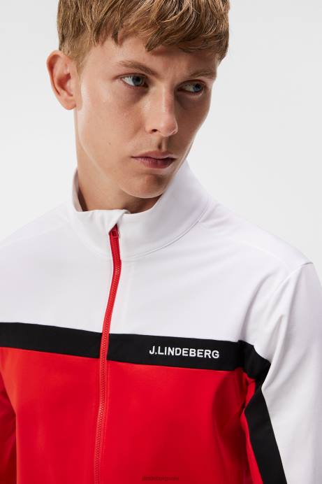 Men J.Lindeberg Fiery Red Jarvis Mid Layer Clothing 8R62519