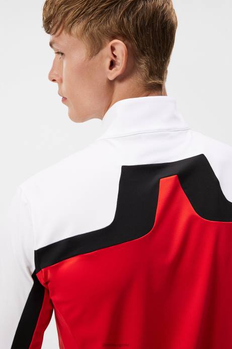 Men J.Lindeberg Fiery Red Jarvis Mid Layer Clothing 8R62519