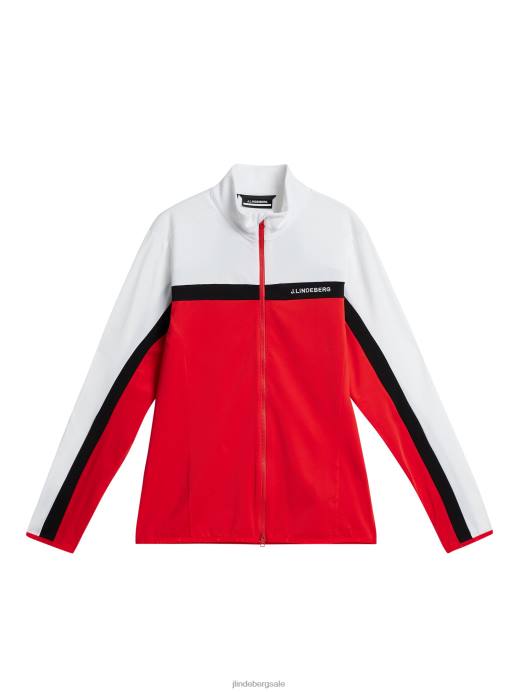 Men J.Lindeberg Fiery Red Jarvis Mid Layer Clothing 8R62519
