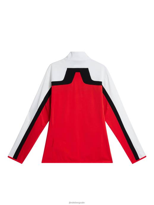 Men J.Lindeberg Fiery Red Jarvis Mid Layer Clothing 8R62519