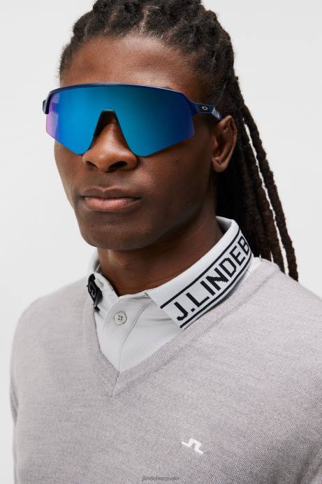 Men J.Lindeberg Grey Melange Lymann Knitted Sweater Clothing 8R62556