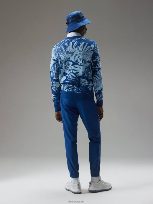 Men J.Lindeberg Hibiscus Blue Percy Sweater Clothing 8R62659