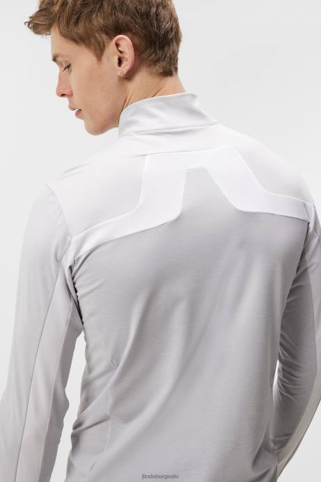 Men J.Lindeberg Light Grey Melange Jarvis Mid Layer Clothing 8R62620