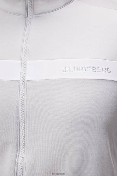 Men J.Lindeberg Light Grey Melange Jarvis Mid Layer Clothing 8R62620