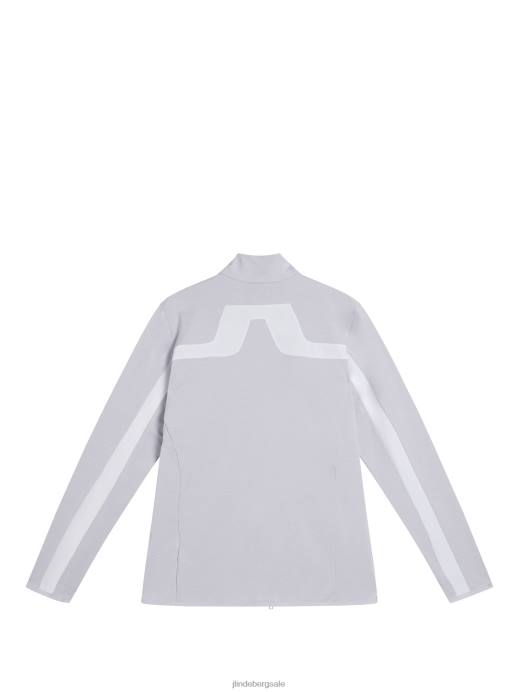 Men J.Lindeberg Light Grey Melange Jarvis Mid Layer Clothing 8R62620