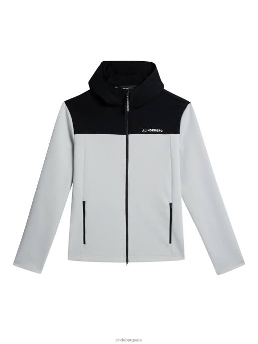 Men J.Lindeberg Light Grey Melange Jeff Hoodie Clothing 8R62525