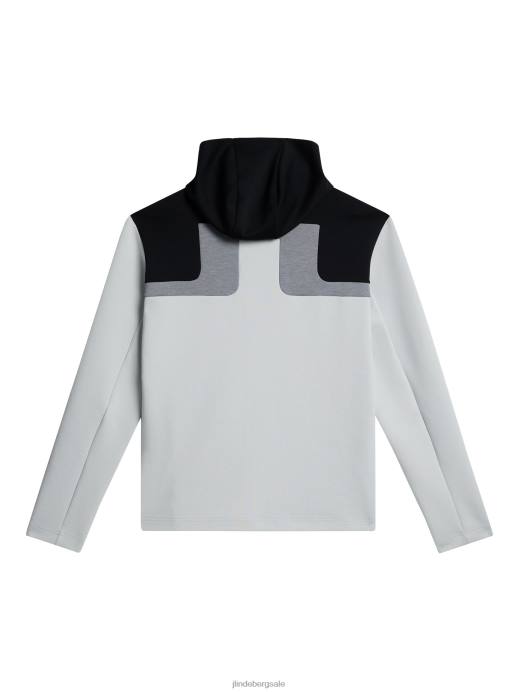 Men J.Lindeberg Light Grey Melange Jeff Hoodie Clothing 8R62525