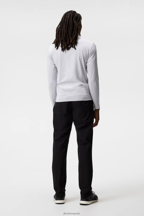 Men J.Lindeberg Light Grey Melange Luke Half Zip Mid Layer Clothing 8R62616