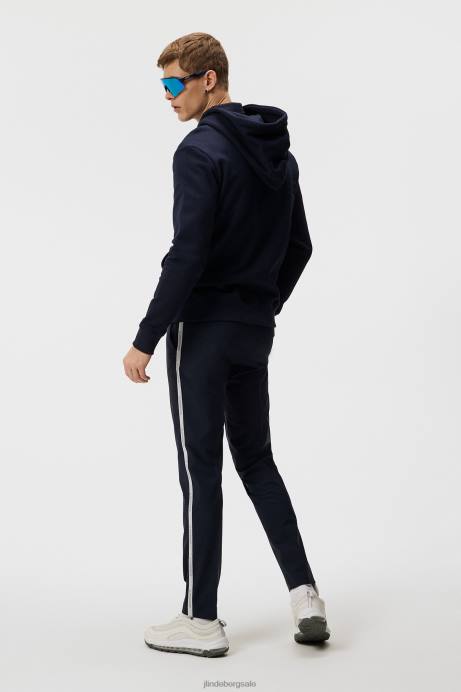 Men J.Lindeberg Navy Alpha Zip Hood Clothing 8R62639