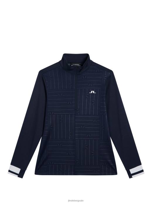 Men J.Lindeberg Navy Danny Debossed Mid Layer Clothing 8R62629