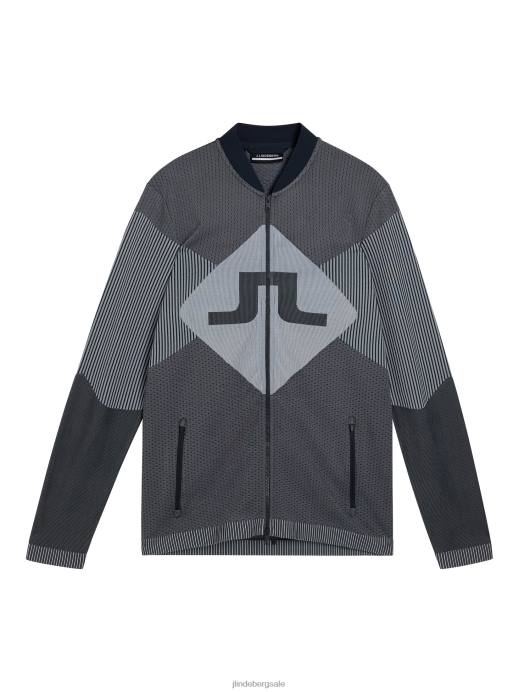 Men J.Lindeberg Navy Diamond Seamless Mid Layer Clothing 8R62645