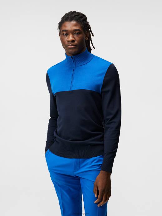 Men J.Lindeberg Navy Jeff Knitted Sweater Clothing 8R62590