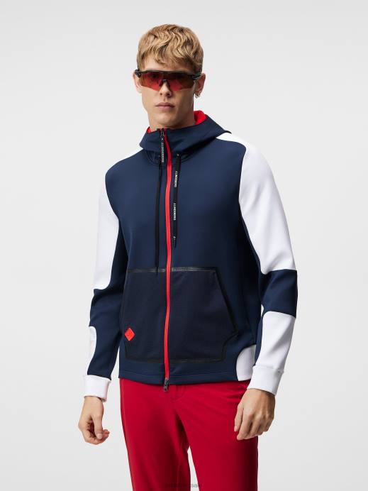 Men J.Lindeberg Navy Jeremy Hood Clothing 8R62646