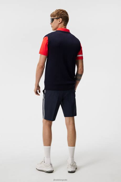 Men J.Lindeberg Navy Liam Knitted Vest Clothing 8R62547