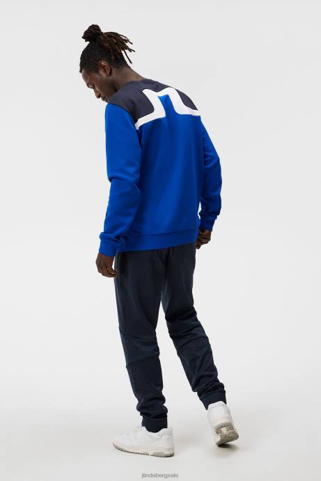 Men J.Lindeberg Navy Melange Brush Sweatpant Clothing 8R62514