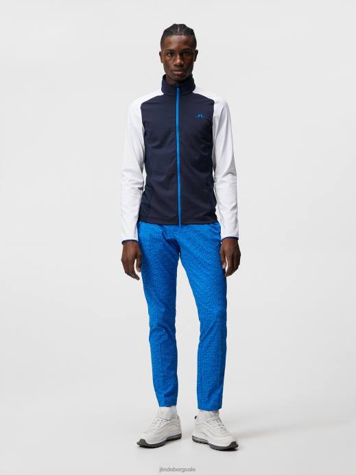 Men J.Lindeberg Navy Melker Mesh Mid Layer Clothing 8R62626