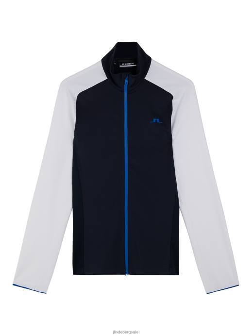 Men J.Lindeberg Navy Melker Mesh Mid Layer Clothing 8R62626