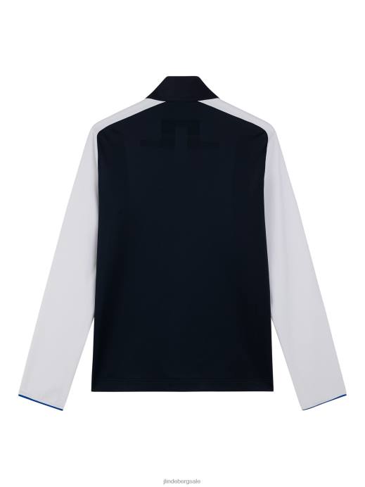 Men J.Lindeberg Navy Melker Mesh Mid Layer Clothing 8R62626