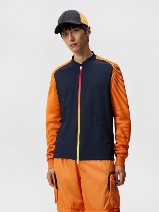 Men J.Lindeberg Navy Rolf Hybrid Knit Clothing 8R62601