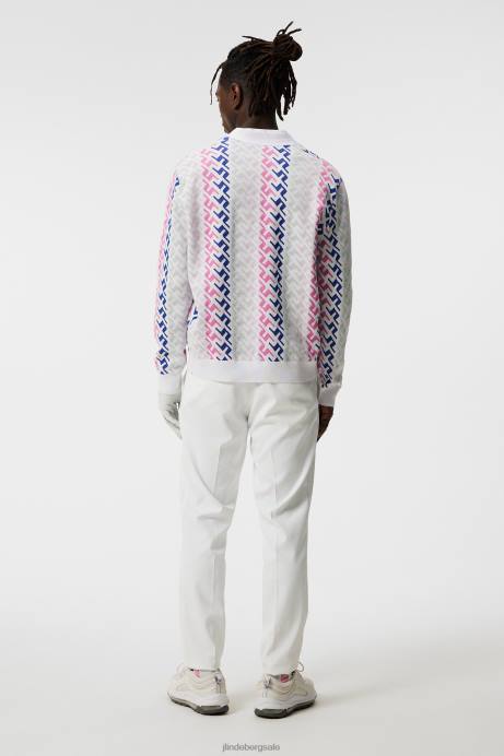 Men J.Lindeberg Pink Painted Bridge Vice Knitted Sweater Clothing 8R62564