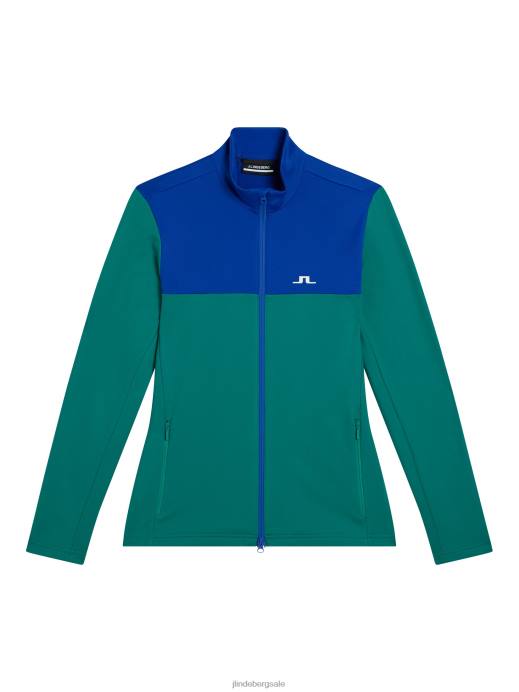 Men J.Lindeberg Proud Peacock Banks Mid Layer Clothing 8R62497