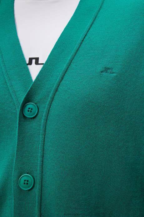 Men J.Lindeberg Proud Peacock Lucas Knitted Cardigan Clothing 8R62551