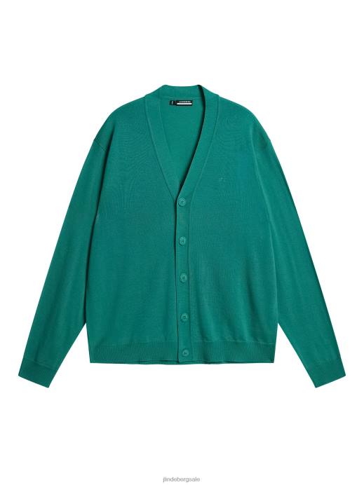 Men J.Lindeberg Proud Peacock Lucas Knitted Cardigan Clothing 8R62551