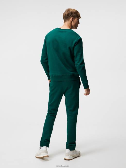 Men J.Lindeberg Rain Forest Alpha Crew Neck Sweatshirt Clothing 8R62642