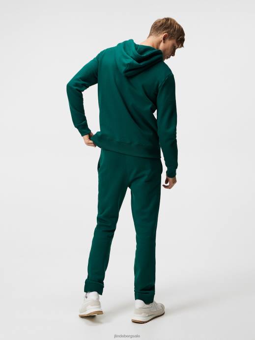 Men J.Lindeberg Rain Forest Alpha Zip Hood Clothing 8R62638