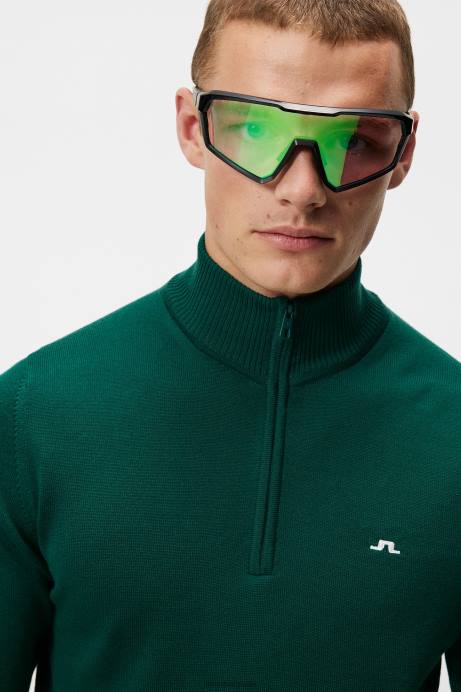 Men J.Lindeberg Rain Forest Kian Zipped Sweater Clothing 8R62655