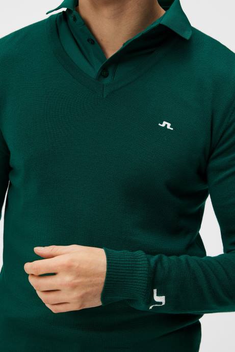 Men J.Lindeberg Rain Forest Lymann Knitted Sweater Clothing 8R62654