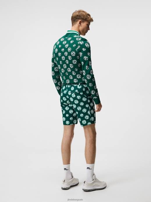 Men J.Lindeberg Rain Forest Sphere Dot Gus Jacquard Sweater Clothing 8R62583