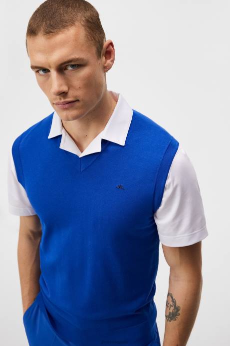 Men J.Lindeberg Surf the Web Liam Knitted Vest Clothing 8R62562