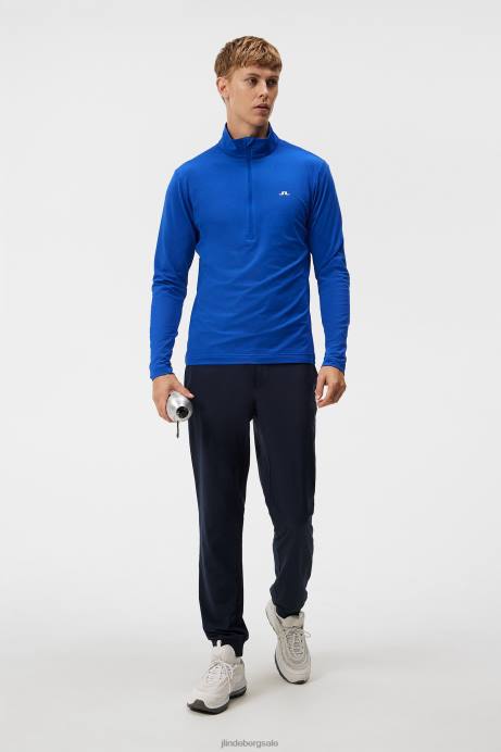 Men J.Lindeberg Surf the Web Luke Half Zip Mid Layer Clothing 8R62530