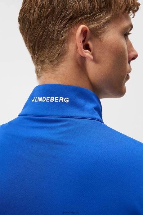 Men J.Lindeberg Surf the Web Luke Half Zip Mid Layer Clothing 8R62530