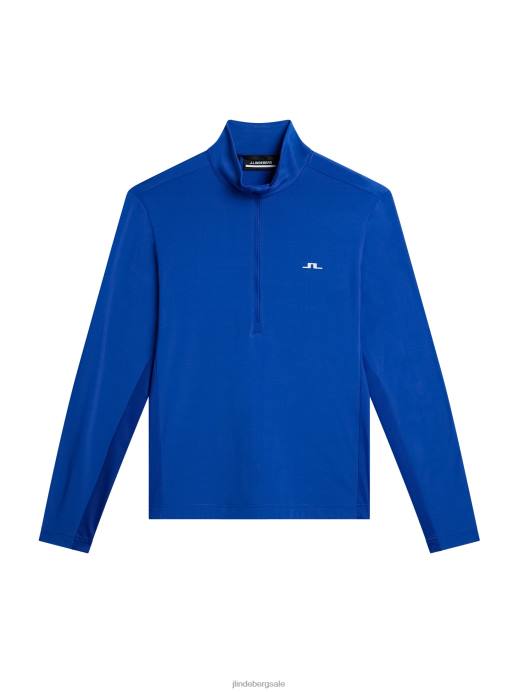 Men J.Lindeberg Surf the Web Luke Half Zip Mid Layer Clothing 8R62560