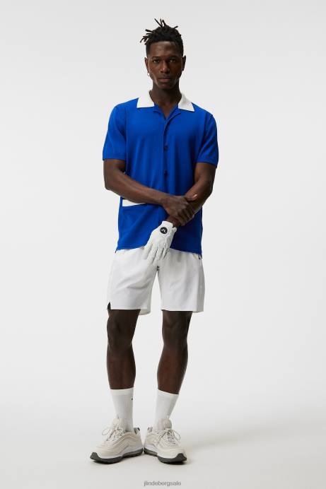 Men J.Lindeberg Surf the Web Wynn Knitted Shirt Clothing 8R62563